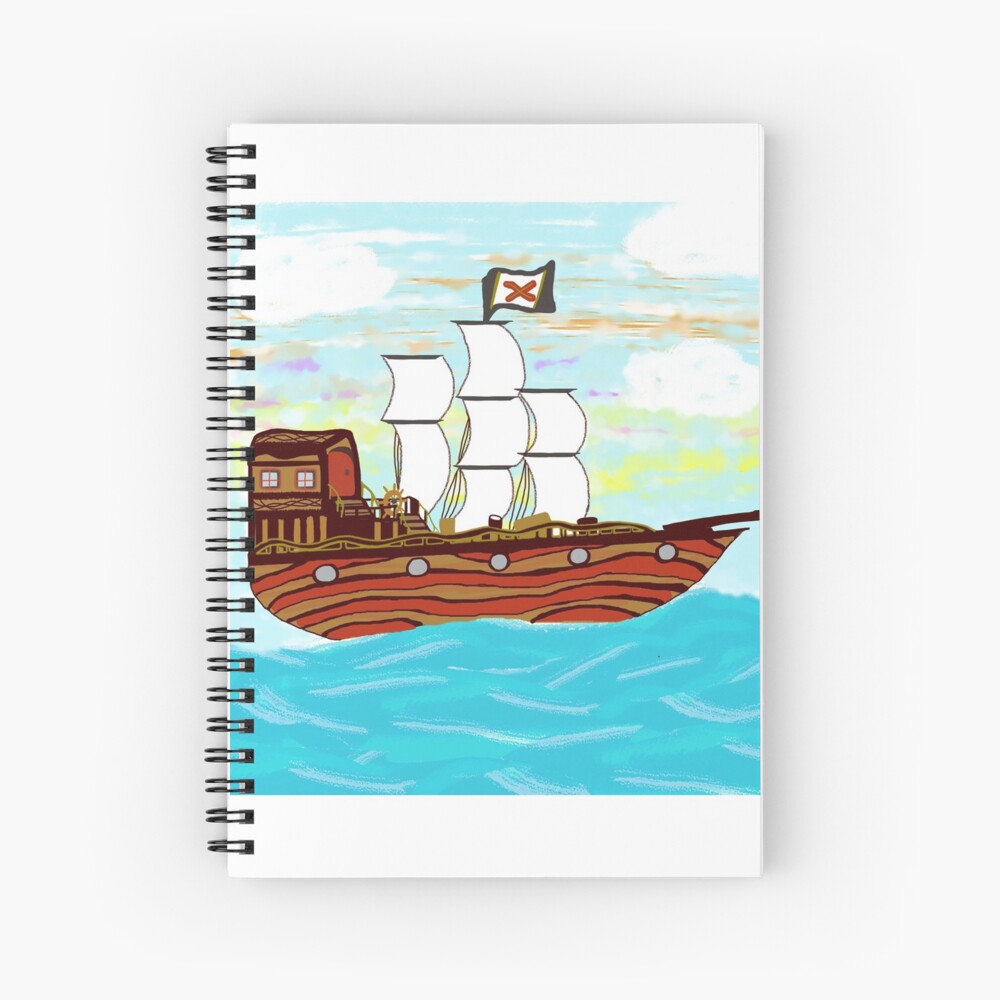 fairytale pirate ship notebook