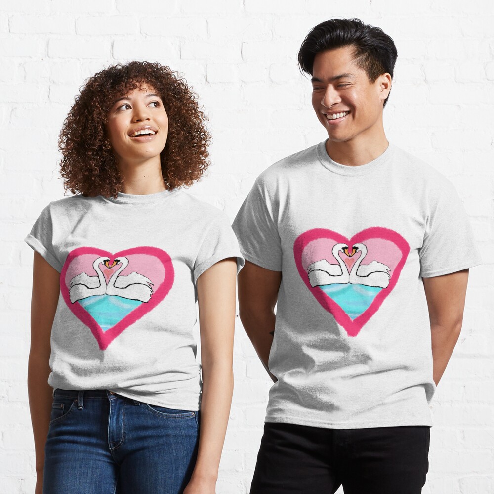 swan heart t-shirts