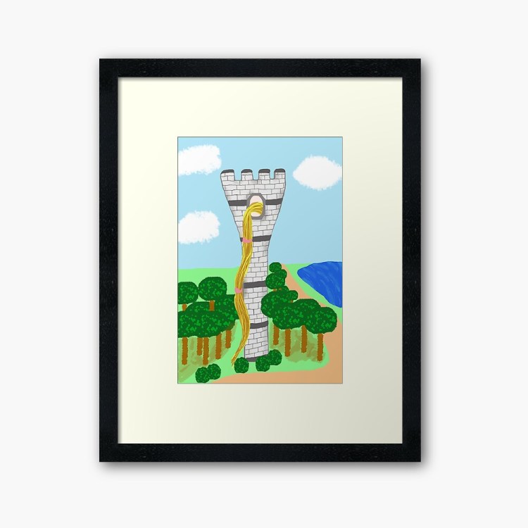 Rapunzel tower art