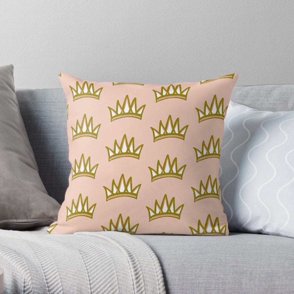 princess tiara pattern pillow