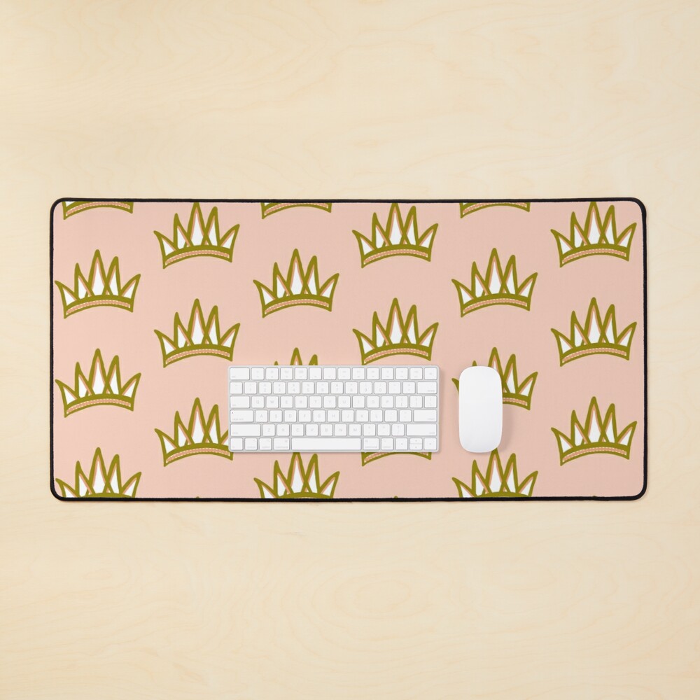 pink princess tiara desk mat