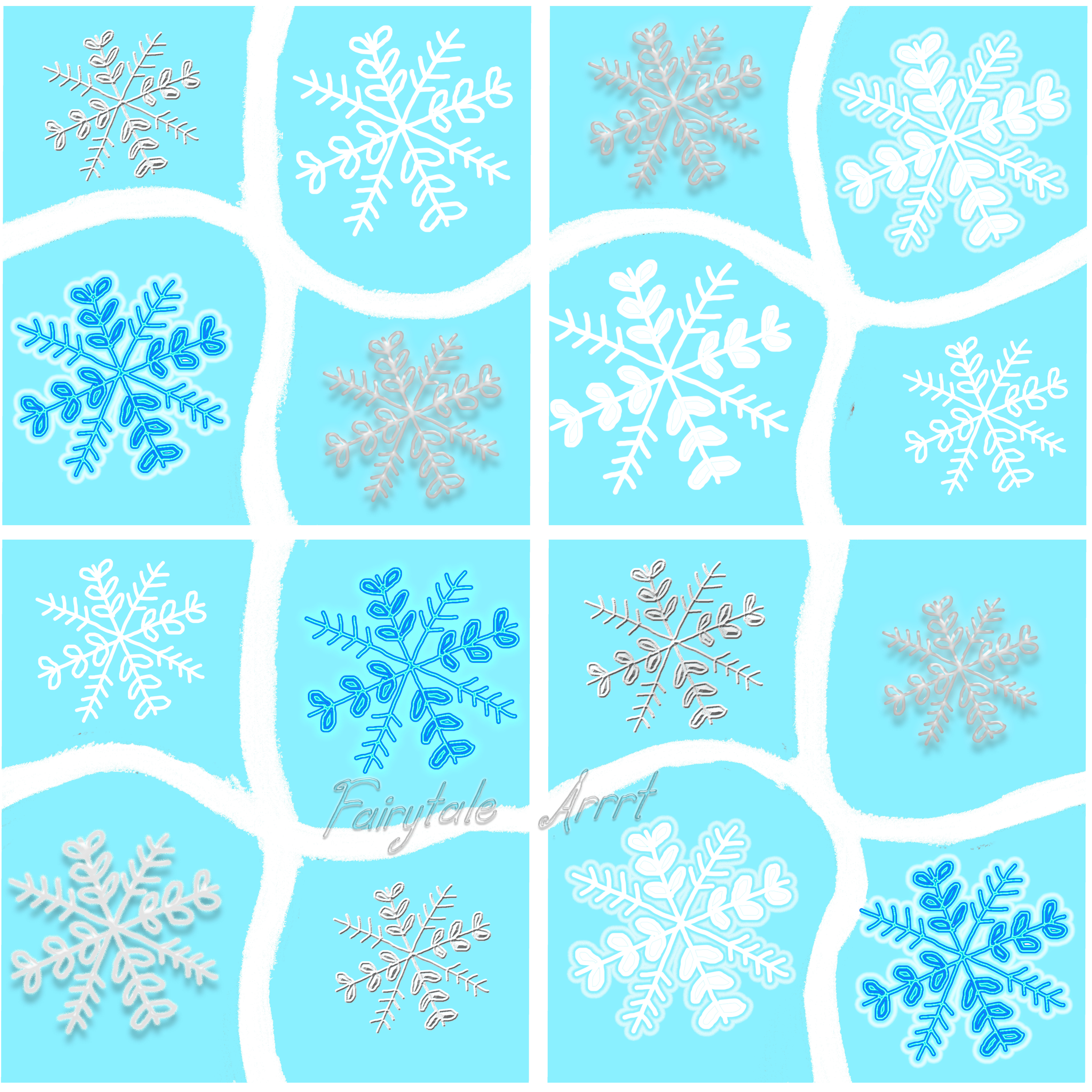 Blue snowflake pattern