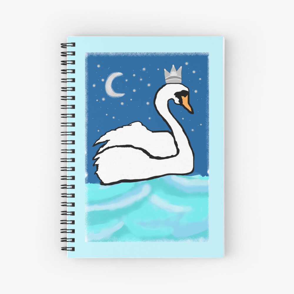 Princess swan in the lake notebook