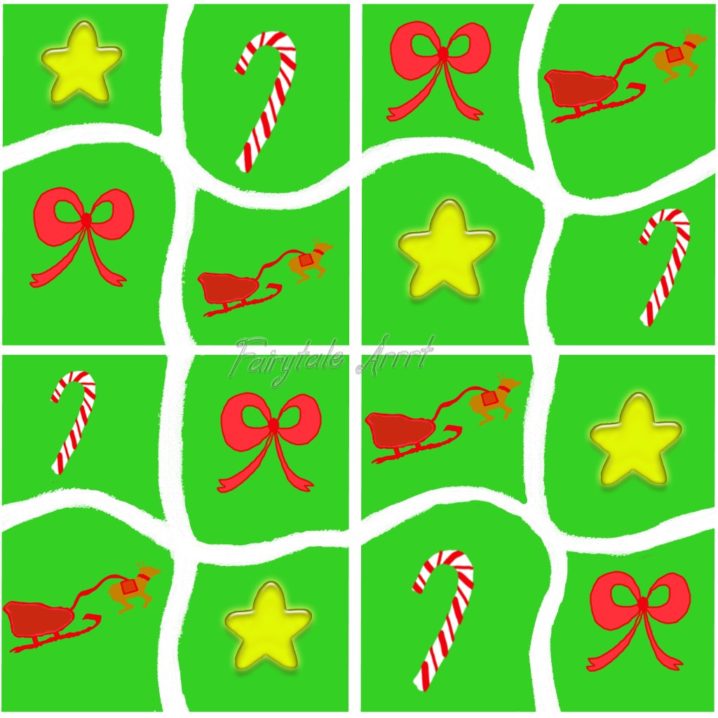 Christmas patter with sleighs