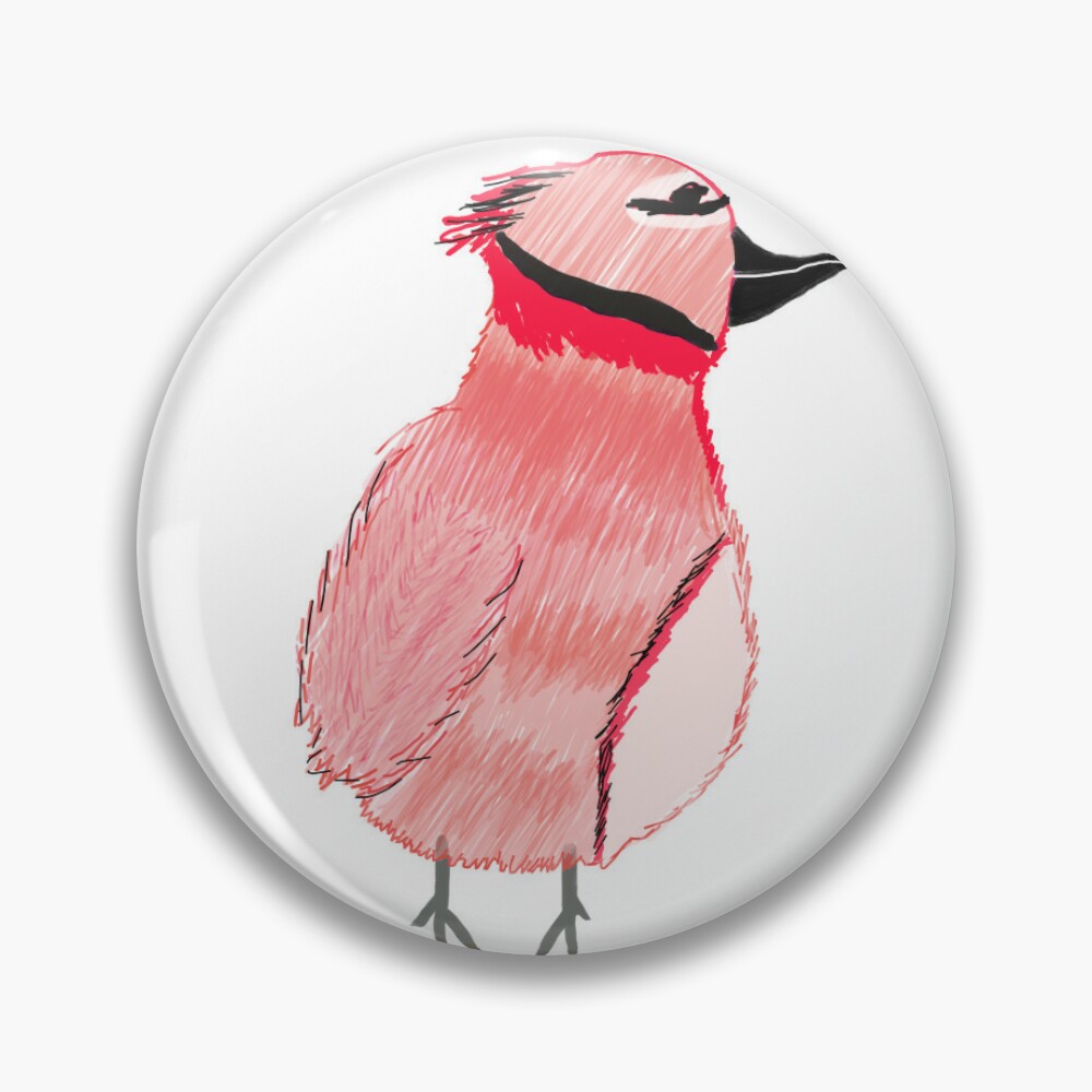 red bird button