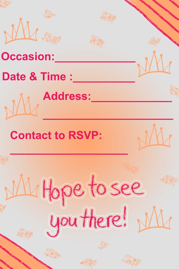 Birthday party invitation template